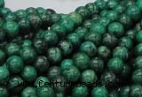 CFA67 15.5 inches 8mm round green chrysanthemum agate beads