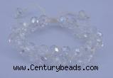 CFB580 8*10mm faceted rondelle crystal beads adjustable bracelet