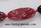 CFG1135 15.5 inches 20*40mm carved oval agate gemstone beads