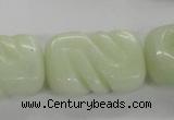 CFG1185 15.5 inches 20*30mm carved rectangle New jade beads