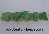 CFG1195 7.5 inches 40*45mm - 45*55mm butterfly druzy agate beads