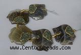 CFG1208 7.5 inches 35*45mm elephant agate gemstone beads wholesale