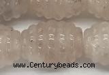 CFG1504 15.5 inches 15*20mm carved rice pink quartz beads