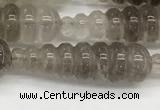 CFG1525 15.5 inches 10*35mm carved teardrop smoky quartz beads