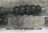 CFG1541 15.5 inches 10*30mm carved rice cloudy quartz beads