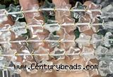 CFG1650 15 inches 14mm carved star white crystal beads