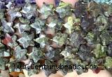 CFG1668 15 inches 14mm carved star dragon blood jasper beads
