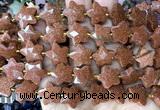 CFG1676 15 inches 14mm carved star goldstone beads wholesale