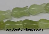 CFG237 15.5 inches 10*17mm carved flower New jade gemstone beads