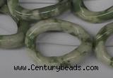 CFG270 15.5 inches 25*30mm carved oval peace stone beads