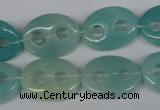 CFG294 15.5 inches 15*20mm carved oval amazonite gemstone beads