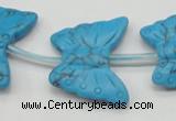 CFG30 15.5 inches 23*28mm butterfly turquoise gemstone beads