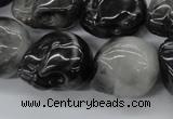 CFG346 15.5 inches 18*22mm carved skull eagle eye jasper beads