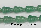 CFG66 15.5 inches 10*16mm carved calabash green aventurine beads