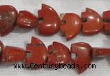 CFG777 15.5 inches 10*15mm carved animal red jasper beads