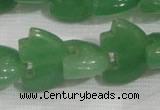 CFG798 12.5 inches 14*18mm carved animal green aventurine beads