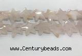 CFG983 15.5 inches 33*33mm carved star rose quartz beads