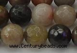 CFJ214 15.5 inches 12mm faceted round fancy jasper beads wholesale