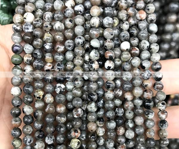 CFJ300 15 inches 4mm round yooperlite flame jasper beads