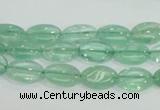 CFL101 15.5 inches 8*12mm oval natural green fluorite gemstone beads