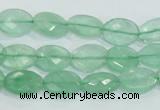 CFL103 15.5 inches 10*14mm faceted oval natural green fluorite beads