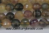 CFL1113 15.5 inches 10mm faceted round yellow fluorite gemstone beads