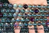 CFL1132 15.5 inches 10mm round fluorite gemstone beads wholesale