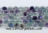 CFL1231 15.5 inches 8*10mm faceted oval fluorite beads