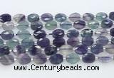 CFL1234 15.5 inches 8*10mm faceted oval fluorite beads