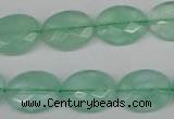 CFL125 15.5 inches 12*16mm faceted oval green fluorite beads