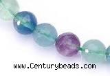 CFL14 16 inch A- grade 10mm faceted round natural fluorite beads