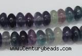 CFL157 15.5 inches 6*10mm rondelle natural fluorite gemstone beads