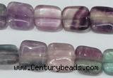 CFL174 15.5 inches 14*14mm square natural fluorite beads wholesale