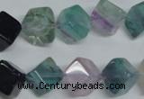 CFL311 15.5 inches 10*10mm cube natural fluorite beads