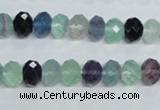 CFL313 15.5 inches 8*10mm faceted rondelle natural fluorite beads