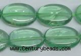 CFL337 15.5 inches 18*25mm oval natural green fluorite beads