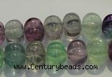 CFL468 15.5 inches 10*14mm pumpkin natural fluorite beads