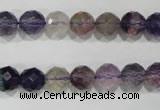 CFL500 15.5 inches 8mm faceted round fluorite beads wholesale