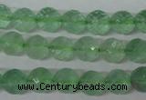 CFL623 15.5 inches 10mm faceted round green fluorite beads wholesale