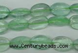 CFL642 15.5 inches 10*14mm oval green fluorite beads wholesale