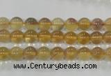 CFL801 15.5 inches 6mm round yellow fluorite gemstone beads