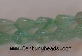 CFL860 15.5 inches 8*12mm teardrop green fluorite gemstone beads