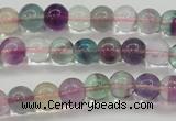 CFL902 15.5 inches 6mm round rainbow fluorite gemstone beads