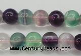 CFL904 15.5 inches 8mm round rainbow fluorite gemstone beads