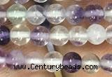 CFL910 15.5 inches 4mm round purple fluorite beads wholesale