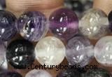 CFL912 15.5 inches 8mm round purple fluorite beads wholesale