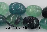 CFL954 15.5 inches 18*22mm nuggets natural fluorite beads wholesale