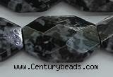 CFS331 15.5 inches 25*35mm faceted freeform feldspar gemstone beads