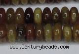 CFW110 15.5 inches 6*12mm rondelle flower jade gemstone beads
