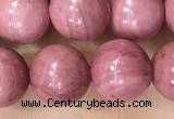 CFW52 15.5 inches 8mm round natural pink wooden jasper beads